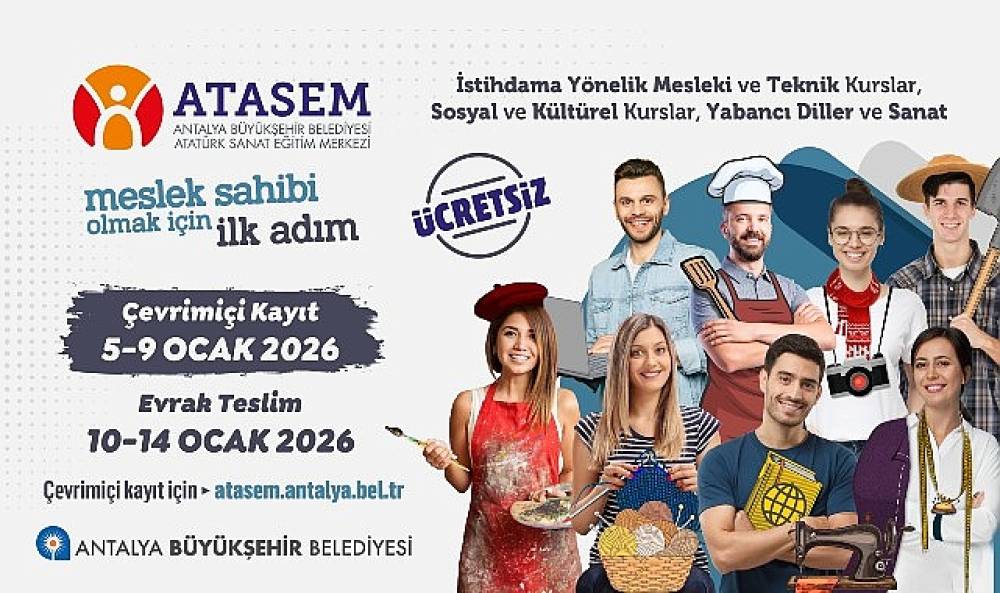 ATASEM'de ikinci d&ouml;nem kayıtları başlıyor