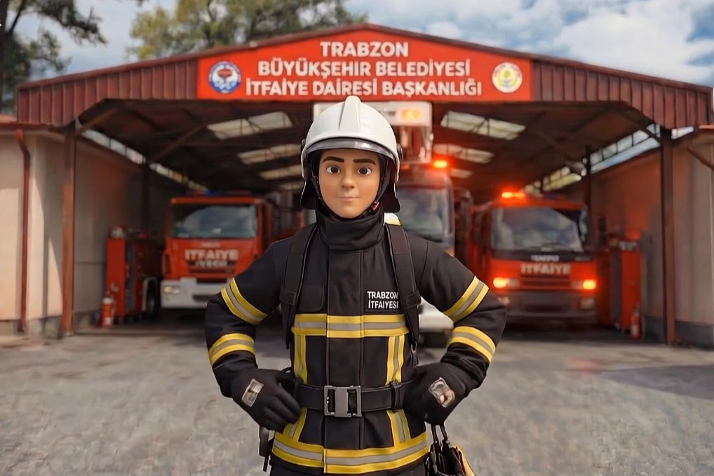 Trabzon İtfaiyesi&rsquo;nden yangında ne yapılmalı animasyonu